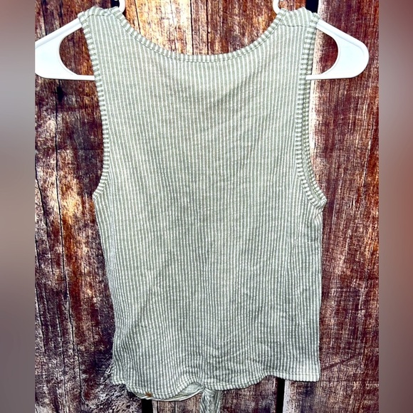 Caution To The Wind Green Ribbed Tank Top - Picture 4 of 6